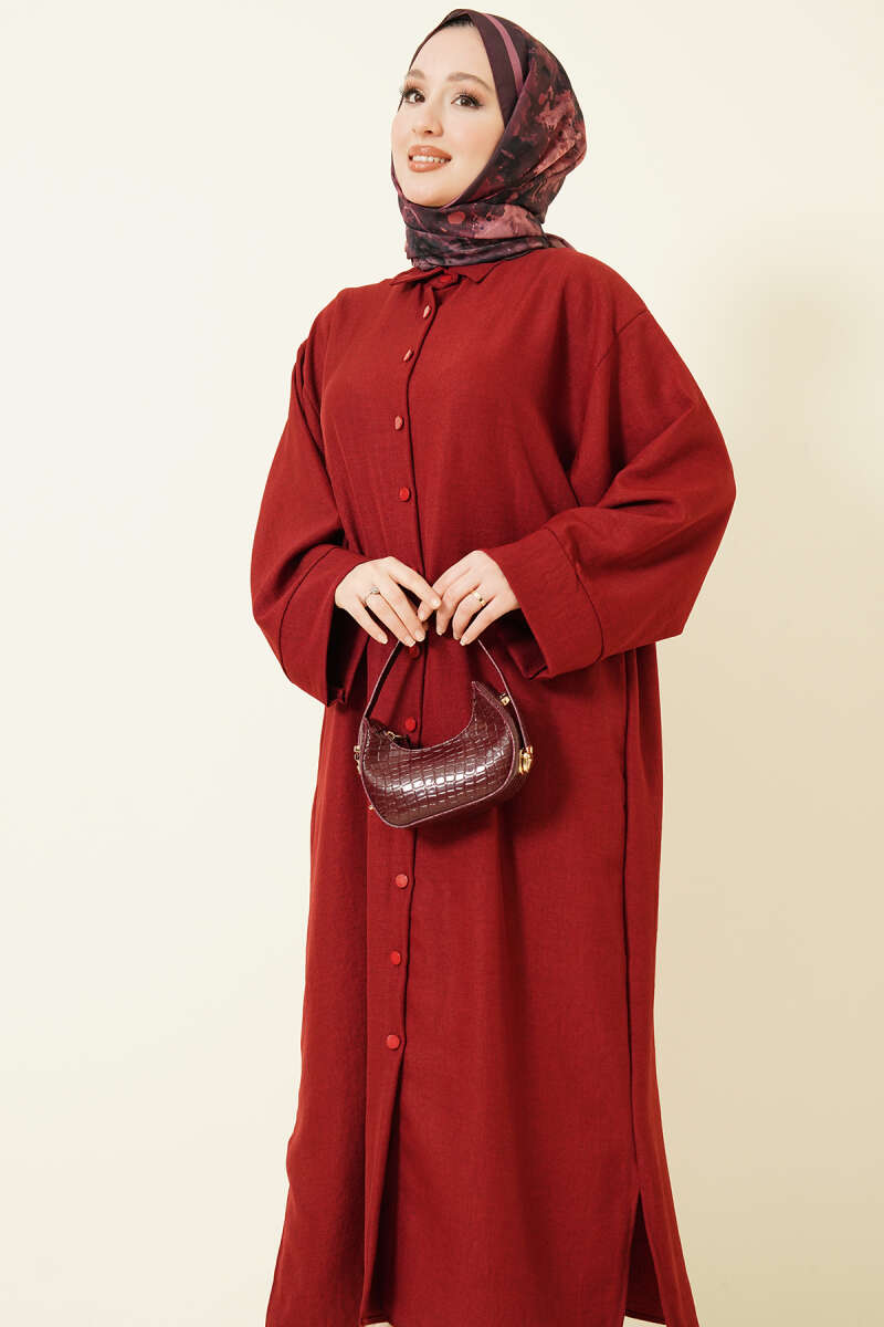 Geniş Kollu Oversize Uzun Gömlek