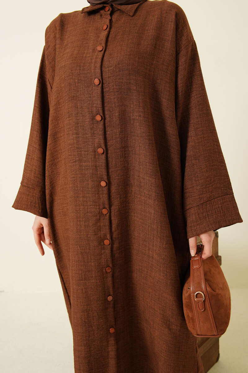 Geniş Kollu Oversize Uzun Gömlek