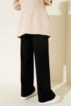 Wide Leg Buttoned Trousers