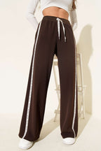 Wide Leg Side Striped Trousers