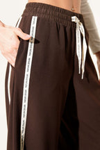 Wide Leg Side Striped Trousers
