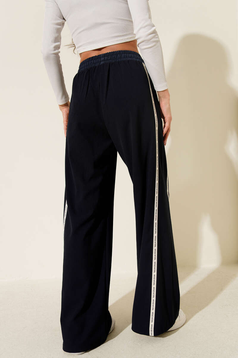 Wide Leg Side Striped Trousers