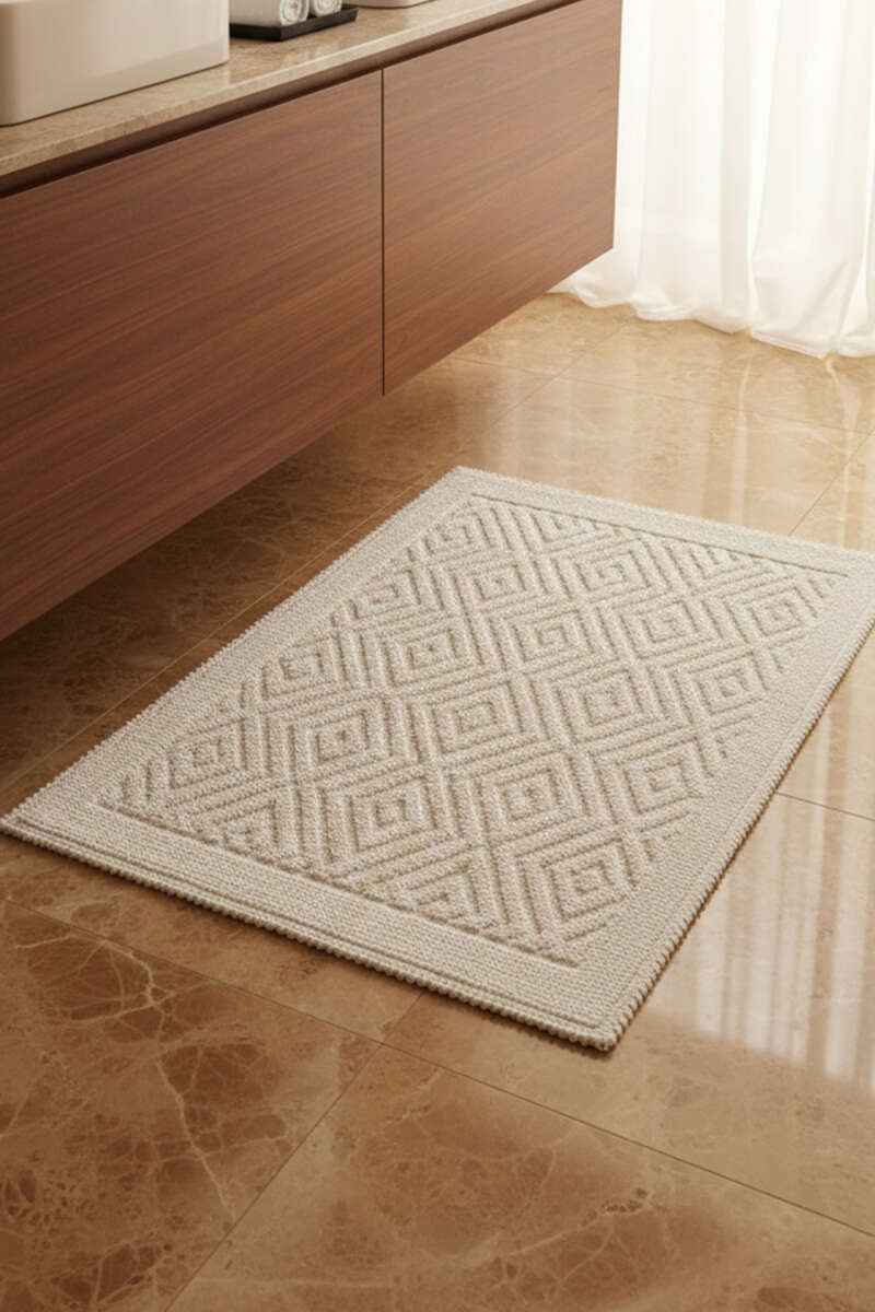 Geometric Pattern Bath Mat Asorti 1