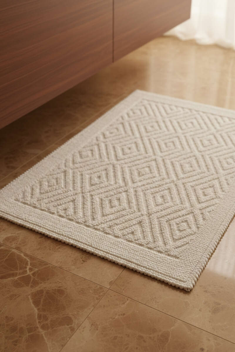 Geometric Pattern Bath Mat Asorti 1