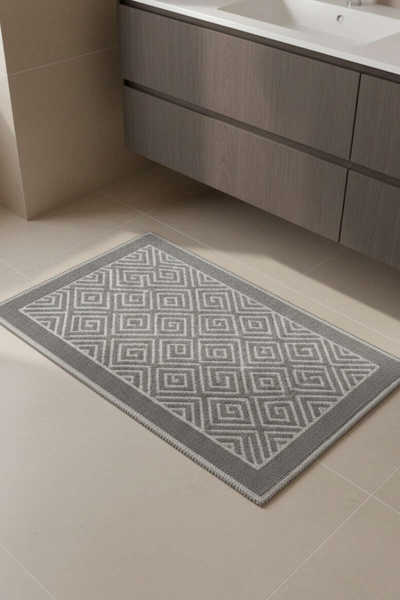 Geometric Pattern Bath Mat Asorti 1