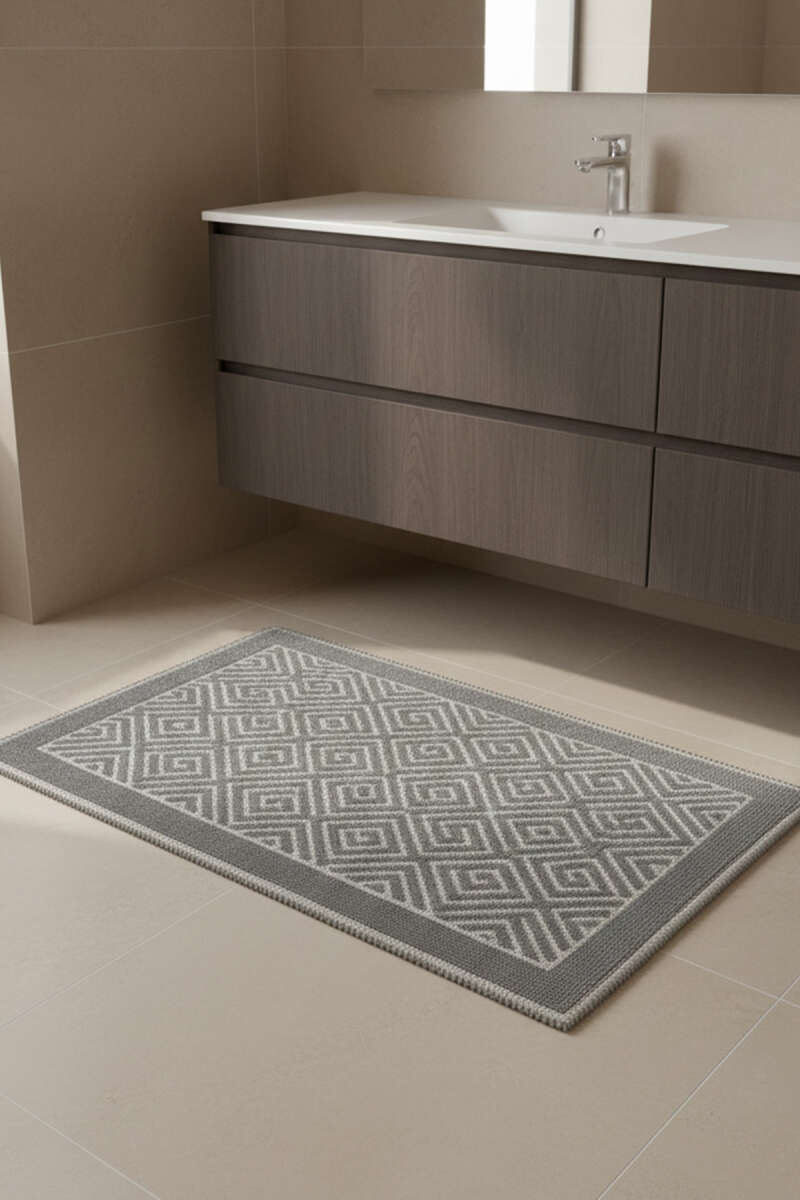 Geometric Pattern Bath Mat Asorti 1