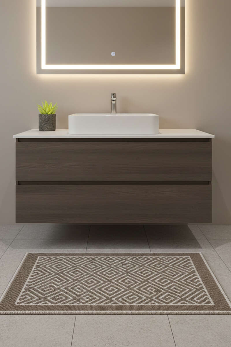 Geometric Pattern Bath Mat Asorti 1