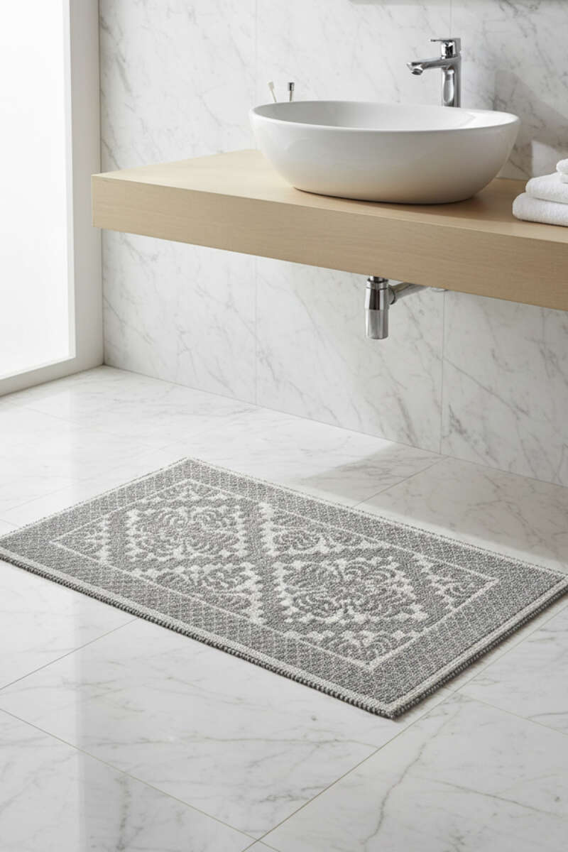 Geometric Pattern Bath Mat Asorti 1