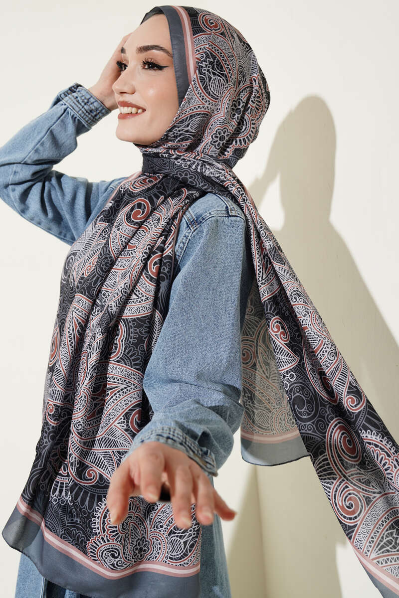 Geometrik Paisley Desen Şal