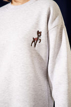 Geyik Nakışlı Sweatshirt