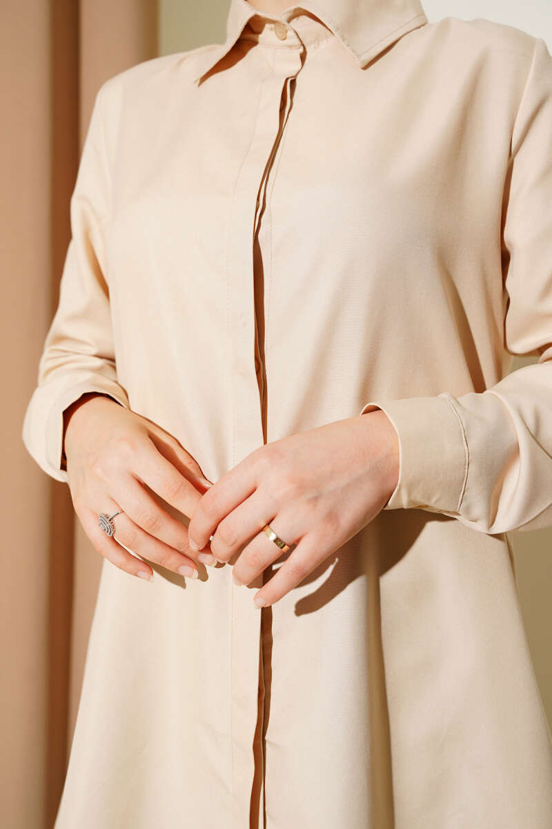 Gizli Düğmeli Klasik Gömlek