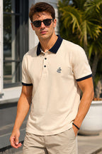 Göğüs Armalı Polo Yaka Erkek T-shirt