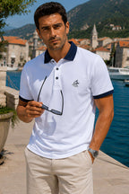 Göğüs Armalı Polo Yaka Erkek T-shirt