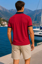Göğüs Armalı Polo Yaka Erkek T-shirt