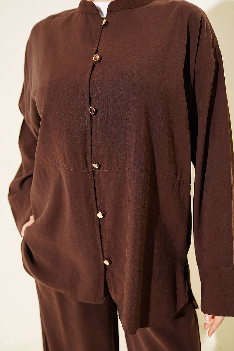 Gold Brit Düğmeli Modal İkili Takım