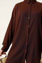 Gömlek Yaka Bürümcük İkili Takım