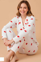 Gömlek Yaka Desenli Waffle Pijama Takımı