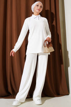 Gömlek Yaka Fitilli Salaş İkili Takım