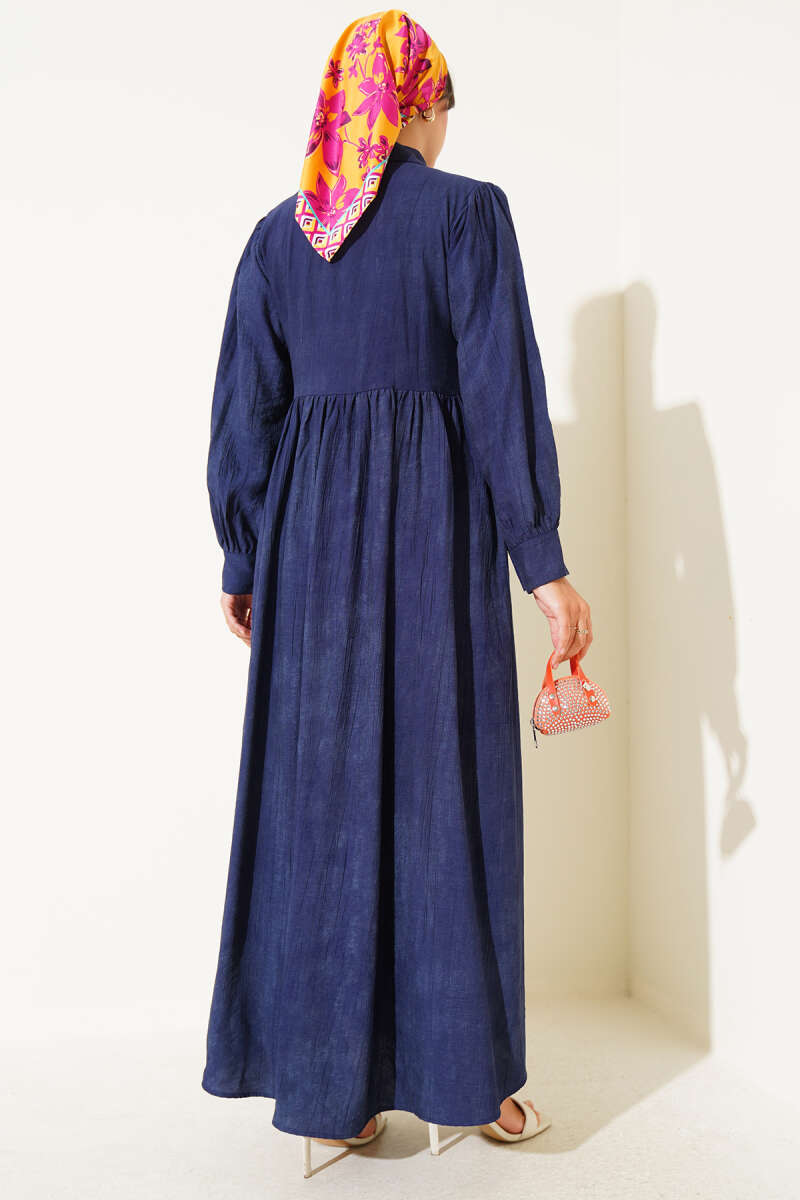 Gömlek Yaka Yandan Bağlamalı Elbise