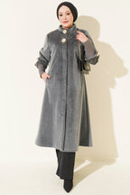 Goldfox Coat with Fleece Detail Bitter Brown