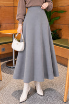 Flared Basic Skirt with Elasticated Waist