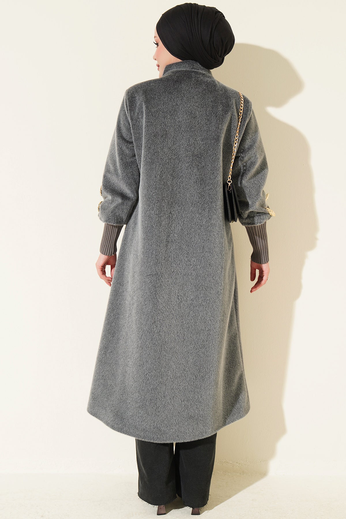 Goldfox Coat with Fleece Detail Bitter Brown