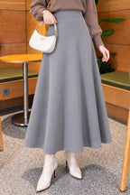 Flared Basic Skirt with Elasticated Waist