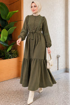 Brit - Robe boutonnée en guipure