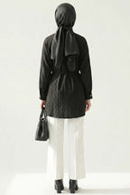 Hakim Yaka Patlı Gömlek Siyah