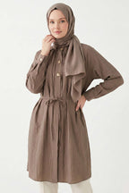 Hakim Yaka Patlı Gömlek Vizon