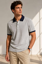 Polo Yaka Dikey Çizgili Erkek T-shirt
