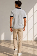Polo Yaka Dikey Çizgili Erkek T-shirt