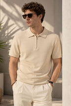 Polo Yaka Basic Fermuarlı T-shirt