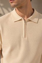 Polo Yaka Basic Fermuarlı T-shirt