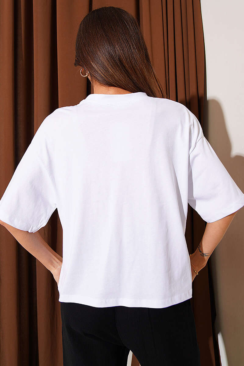 İğne Baskılı Basic T-shirt