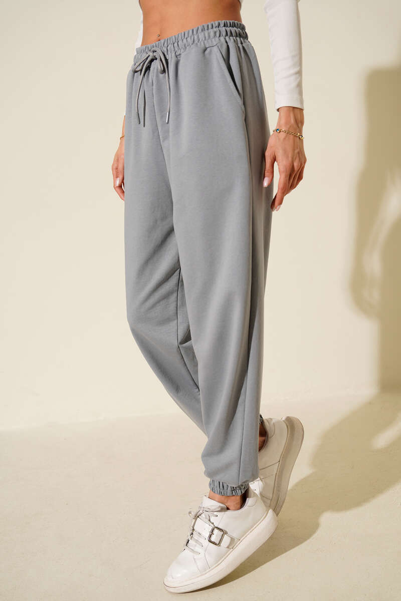 İki İp Paça Lastikli Jogger Pantolon