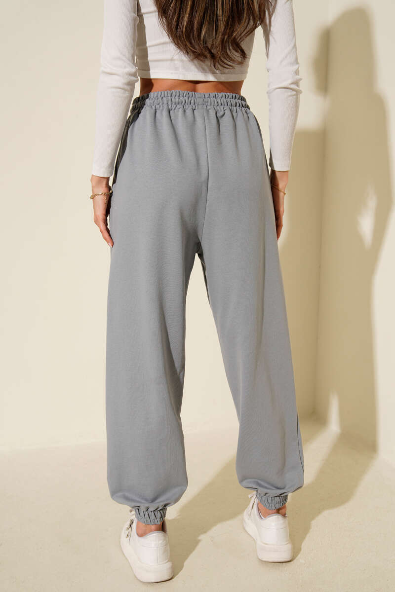 İki İp Paça Lastikli Jogger Pantolon