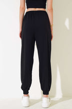 İki İp Paça Lastikli Jogger Pantolon