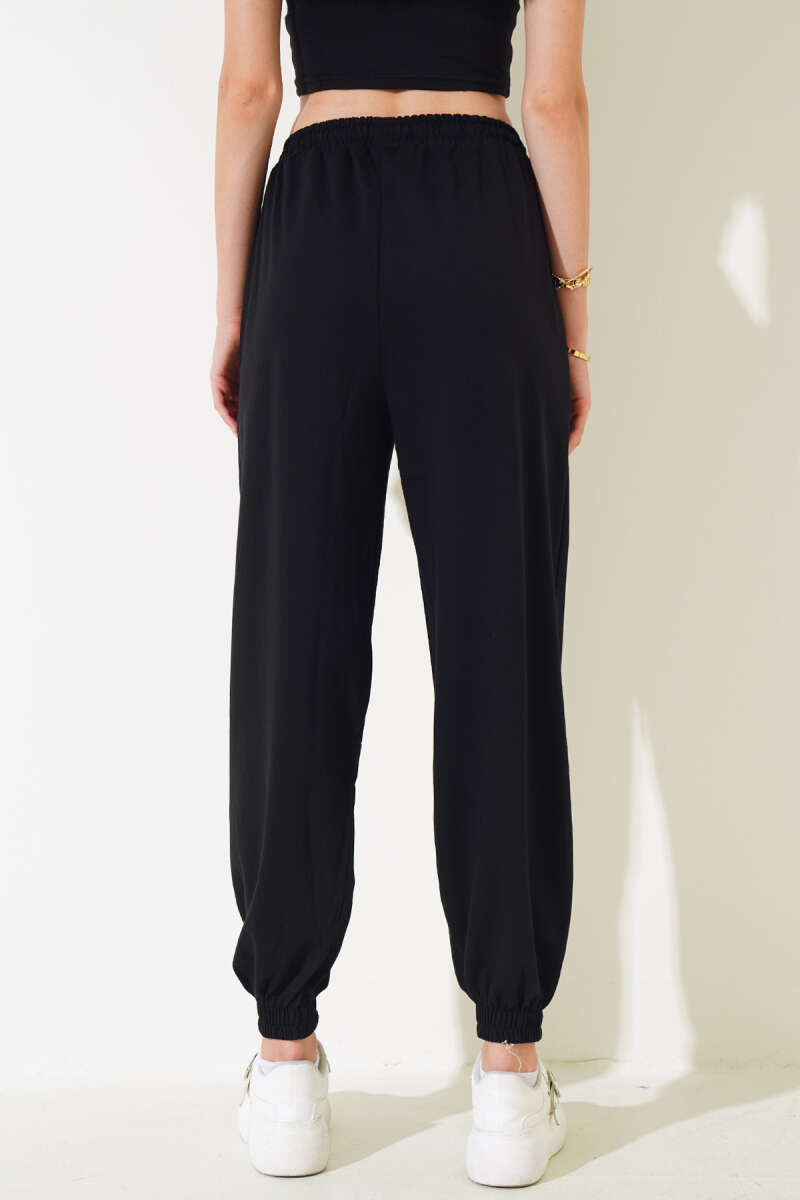İki İp Paça Lastikli Jogger Pantolon