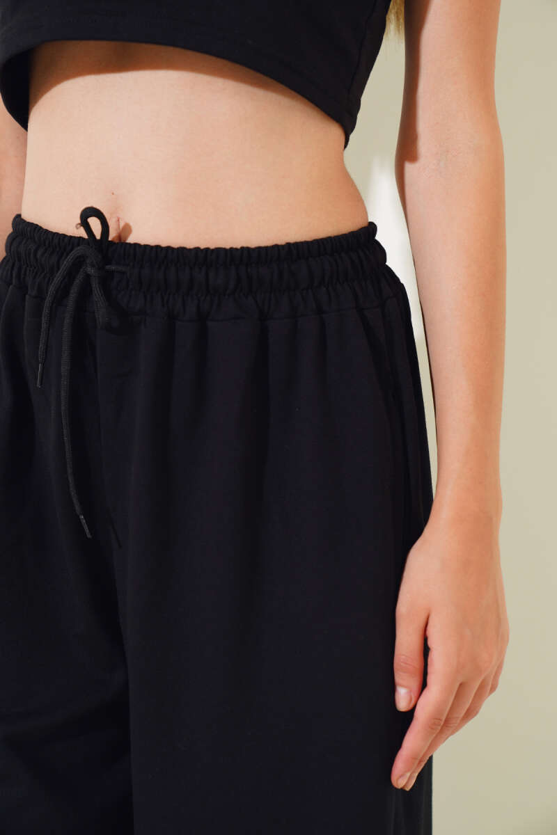 İki İp Paça Lastikli Jogger Pantolon
