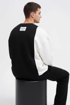 İki Renkli Cepli Erkek Sweatshirt