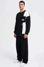 İki Renkli Cepli Erkek Sweatshirt