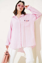 Slim Striped Pocket Stone Shirt
