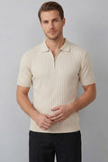 İnce Polo Yaka Merserize Erkek T-shirt