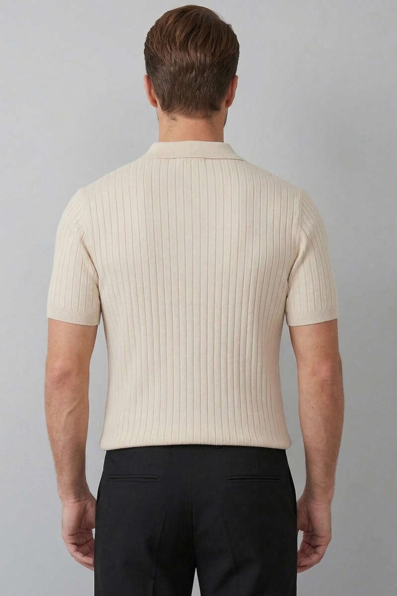 İnce Polo Yaka Merserize Erkek T-shirt