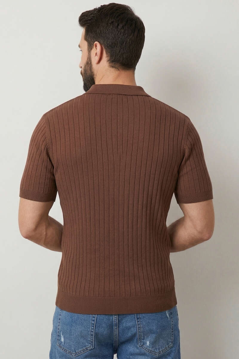 İnce Polo Yaka Merserize Erkek T-shirt