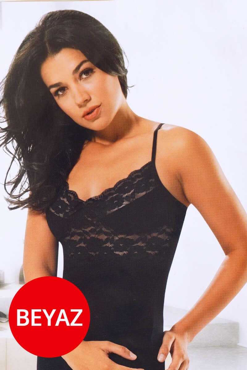 İp Askılı Dantelli Bayan Body