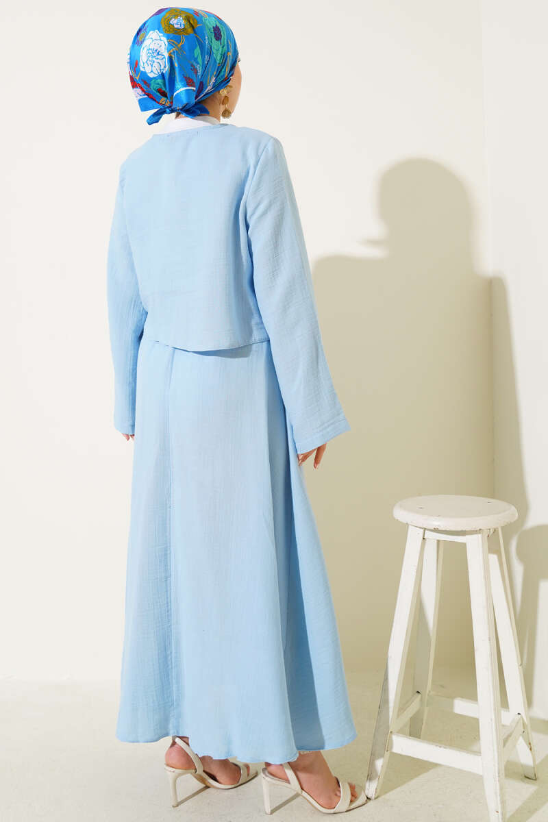 İp Bağcık Kimono Etekli İkili Takım