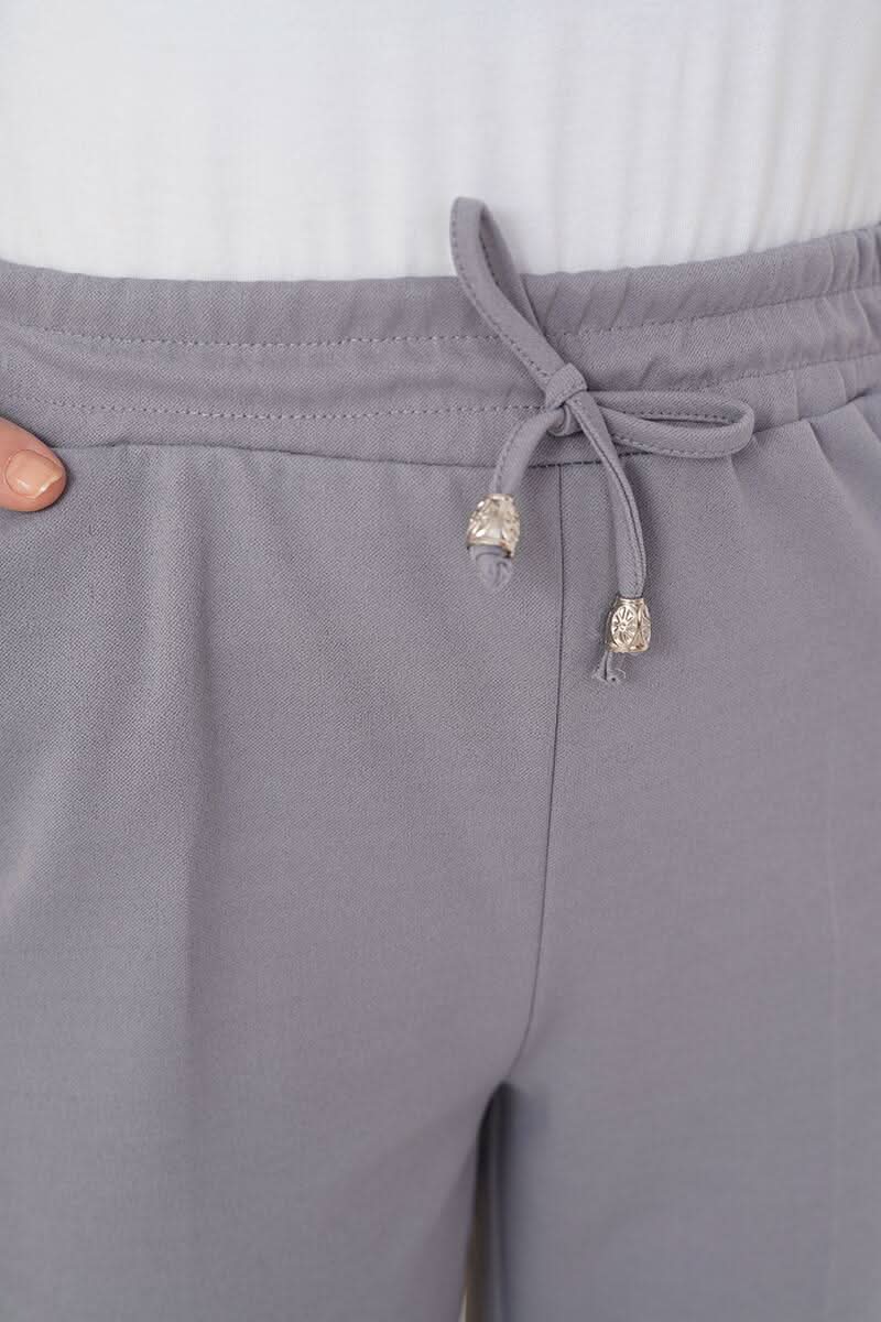 İp Detaylı Beli Lastikli Dar Paça  Pantolon
