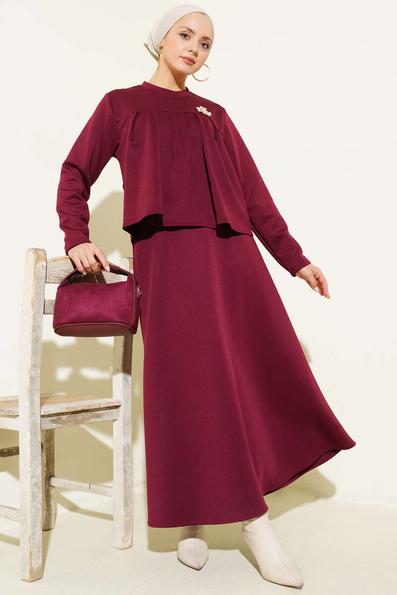 İp Kuşaklı Etekli Scuba İkili Takım Главное изображение товара